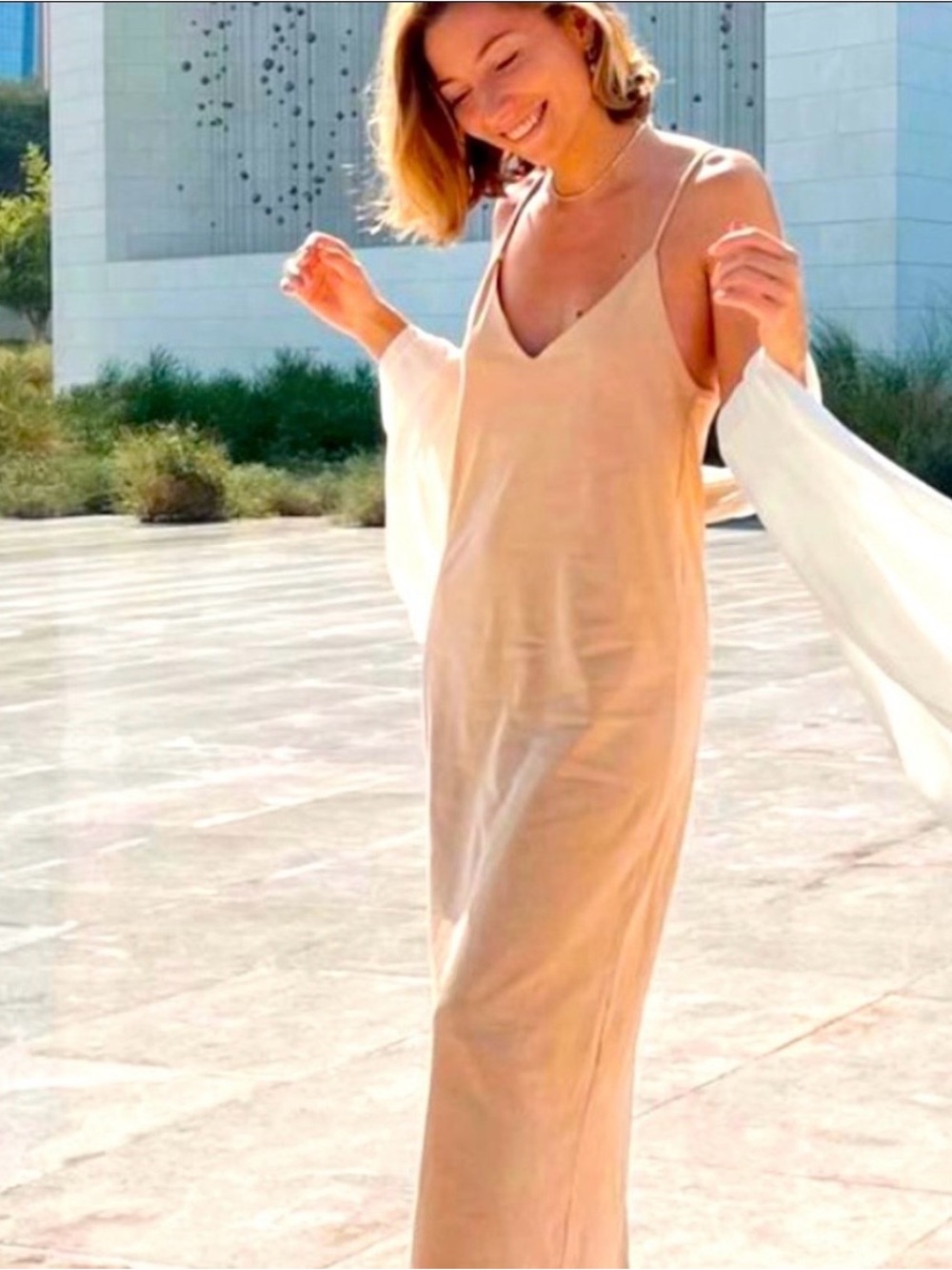 NWT Zara Beige Strappy dress